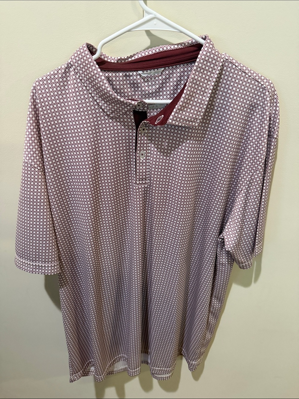Maroon Patterned Men's Polo Shirt